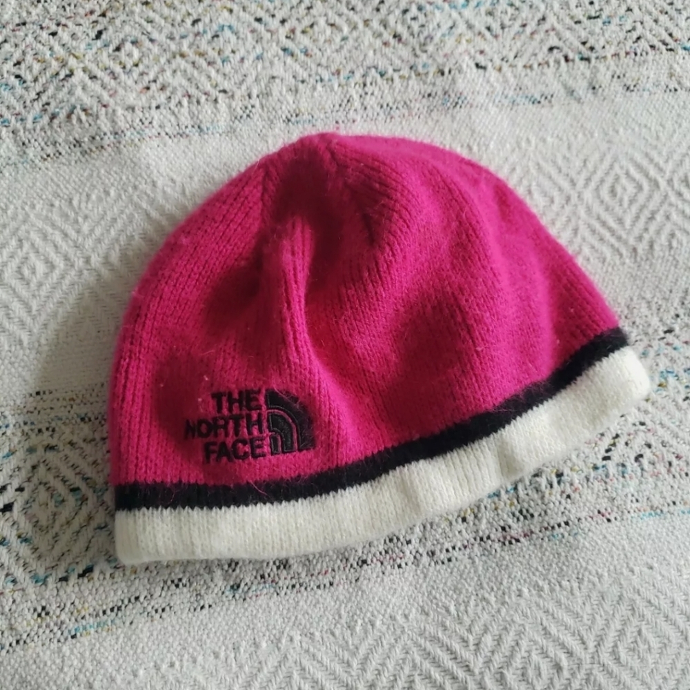 The North Face Pink Striped Beanie Kid's Small